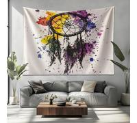 Tapisserie Murale 200x150cm Coloré Tissu Tapestry Aesthetic Wall Art Décoration Chambre, Graffiti Attrape-RêVes Aquarelle Tapisseries Murale Polyester Anti-décoloration