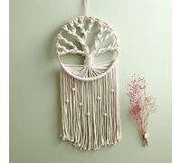 Tapisserie Murale Arbre de vie en Macramé Faite à la Main - Attrape-rêves - Décoration Murale Bohème - Décoration d'intérieur pour Chambre d'enfant - Arbre généalogique