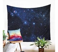 Tapisserie Murale, Chickiwn Ciel étoilé Impression Tapestry Drap de Plage Tapis de Yoga Nappe Pique-Nique Couvre-lit Mural Salon Dortoir Décorations pour la Maison (200x150cm,Galaxie)