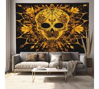 Tapisserie Murale Decoration, 75 X 100 Cm Tapisserie Crâne Rétro Convient Pour La Décoration Murale, Les Nappes, Les Rideaux, Cloisons Ou Tapis De Yoga - Style Artistique Du Mandala