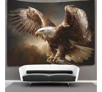 Tapisserie Murale Décorative Chambre -Aigle royal planant dans les airs,100cmx150cm-Style de peinture à l'huile Papier Peint Tissu - Tapestry Aesthetic Wall - Décoration Panoramique