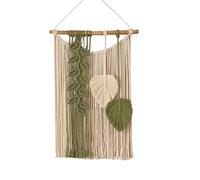Tapisserie murale en macramé - Attrape-rêves tissé à la main - Décoration murale pour la maison - Style bohème - Pompons suspendus