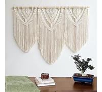 通用 Tapisserie murale en macramé bohème tissée pour la maison (motif C)