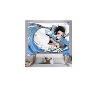 Tapisserie murale en polyester Demon Slayer décorations pour la maison - 130*150cm (Tanjiro Kamado bleu et blanc)