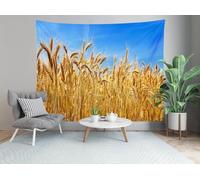 Tapisserie Murale épis de Blé 150x200 cm Tenture Murale Champ de Blé Tapisserie Tissu 3D Impression Decoration Art pour Maison Salon Chambre a-9179