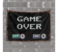 Tapisserie murale Game Over : Player's Choice Tapisserie Man Cave Decor and Accessories Bar Man Cave Decor (100 x 150 cm)
