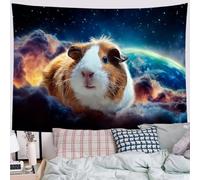Tapisserie Murale Nébuleuse Terre Cochon D'Inde - Animaux De L'Espace Guérisseurs, Décorations Tapisserie Tenture Murale Impression 3D Couverture Murales Affiche Pour Salon Chambre 230x180cm