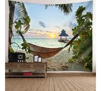 Tapisserie Murale Paysages Naturels 150x200 cm Tenture Murale Palm Beach Tapisserie Tissu 3D Impression Decoration Art pour Maison Salon Chambre a-1927