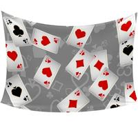 Tapisserie Murale Poker 220x240 cm Grande Tenture Murale Thèmes de Poker Tapisserie Tissu 3D Impression Decoration Art pour Maison Salon Chambre a/2148
