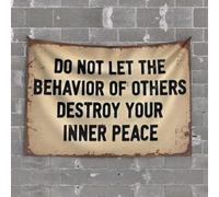 Tapisserie murale pour maintenir la paix intérieure au milieu du chaos extérieur, décoration murale de dortoir, décoration de bière (100 x 150 cm)