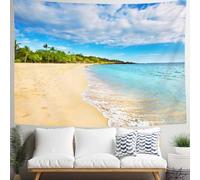Tapisserie Murale Scène Maritime 240x260 cm Tenture Murale XXL Plage Tapisserie Tissu 3D Impression Decoration Art pour Maison Salon Chambre a/660