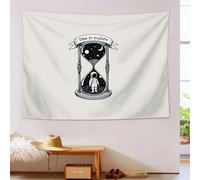 Tapisserie Murale Simplicité Exploration Du Temps, Tenture Murale Imprimé Sablier Astronaute, Microfibres Noir Tapisserie pour Décoration Murale, pour Salon Chambre Dortoir - 230x180cm