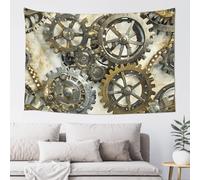 Tapisserie murale steampunk à engrenages mécaniques de 152,4 x 101,6 cm, en velours de pêche, décoration murale sans dommage, décoration murale pour chambre à coucher, salon, décoration d'intérieur