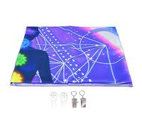 Tapisserie murale UV douce et confortable des sept chakras avec effets fluorescents pour le bureau (230 x 180 cm)