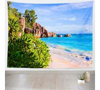 Tapisserie Murale Vue Sur La Mer 130x150 cm Tenture Murale Paysage Tapisserie Tissu 3D Impression Decoration Art pour Maison Salon Chambre Dortoir a-9563