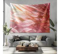 Tapisserie Murales De Belles Feuilles Romantiques Tenture Murale Tenture Murale pour Décoration Chambre Salon Rose Tapisserie Microfibres 250x200 cm