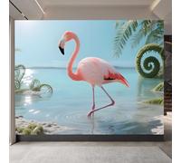 tapisserie murales papier peint 250x180cm Magnifique Flamant Rose papier peint intissé sans raccord Décor mural sans wallpaper en toile de peinture,installation continue pour chambre moderne