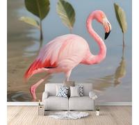 tapisserie murales papier peint 250x180cm Magnifique Flamant Rose papier peint intissé sans raccord Décor mural sans wallpaper en toile de peinture,installation continue pour chambre moderne