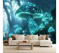 tapisserie murales papier peint 250x420cm Champignons De Nuit papier peint mural Toile 3D effet peinture classique, sans joint, idéale pour escalier ou couloir étroit EB24-2144