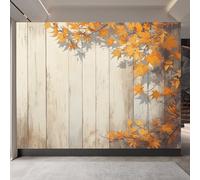 tapisserie murales papier peint 250x420cm Feuille D'érable Jaune papier peint mural Toile 3D effet peinture classique, sans joint, idéale pour escalier ou couloir étroit EB24-6242
