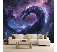 tapisserie murales papier peint 300x210cm Dragon Mystérieux papier peint panoramique nature Toile de qualité supérieure à effet peinture, assemblage invisible, pour chambre d’amis EB24-4393