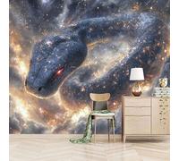 tapisserie murales papier peint 300x210cm Serpent étoilé papier peint panoramique nature Toile de qualité supérieure à effet peinture, assemblage invisible, pour chambre d’amis EB24-4357
