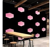tapisserie murales papier peint 350x260cm Géométrie Du Diamant Rose papier peint chambre adulte Impression murale en toile à l’huile,sans joint,parfaite pour espace de lecture ou bibliothèque EB24-796