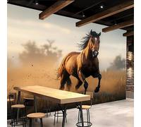 tapisserie murales papier peint 500x280cm Cheval Au Galop papier peint panoramique jungle Ensemble de panneaux sur toile peinture, sans couture, pour grand mur d’intérieur EB24-2848