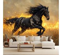 tapisserie murales papier peint Photo 250x175cm Cheval De Puissance papier peint mural Série Wild Freedom Transformation Instantanée Murale Maison Poster Tendance Art Mural DIY Facile à Poser