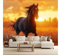 tapisserie murales papier peint Photo 250x175cm Cheval De Puissance papier peint mural Série Wild Freedom Transformation Instantanée Murale Maison Poster Tendance Art Mural DIY Facile à Poser