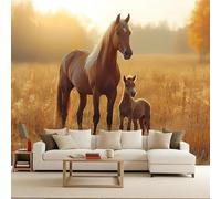 tapisserie murales papier peint Photo 250x175cm Cheval papier peint mural Série Prairies Gratuites Transformation Instantanée Murale Maison Poster Tendance Art Mural DIY Facile à Poser