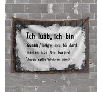 Tapisserie pour chambre amour, vie et humilité : une réflexion germanique sur l'existence Tapisserie Décoration de bar Tapisserie amusante (100 x 150 cm)