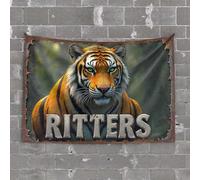 Tapisserie pour décoration de grotte de bar Man Ritters : The Mighty Tiger's Roar Tapisserie, accessoires et décoration de jardin (100 x 150 cm)