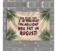 Tapisserie pour murs vacances d'été bleus : pourquoi août se sent si gras ! Tapisserie décorative murale pour dortoir Décoration de bière (75 x 100 cm)