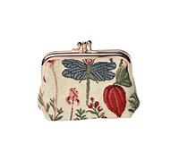 Tapisserie Signare Double Pocket Clip Kiss Lock Portefeuille Femme, Porte-Monnaie pour Femme