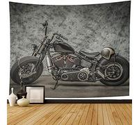 Tapisserie,Tapisserie Murales Moto Cool Harley Vintage Softail Vélo Chopper Classique Motard Bob Décoration Décoration Ou Décoration ? 150*200Cm