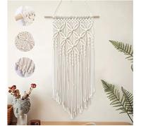 Tapisserie tissée, Tapisserie murale en macramé 40 x 80 cm, Décoration bohème, En coton fait à la main