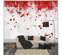 Tapisseries Décoratives Éclaboussures De Sang Milieux | Art Des Éclaboussures D'Encre Noire Décors Art Impression Tissu Mur Tapisserie Tentures Murales Diviseurs De Dortoir Couvre-Lit 150x130cm, Blanc
