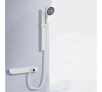 Tapisseur de bain mural avec tête de douche Bath Bath Basfall Mixer Taps Kit de rail du combiné et de la colonne montante (Chrome) Beauty Comes