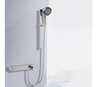 Tapisseur de bain mural avec tête de douche Bath Bath Basfall Mixer Taps Kit de rail du combiné et de la colonne montante (Chrome) Beauty Comes