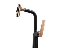Tapisseurs d'évier de cuisine Taps avec Spray Spray à 360 ° Bouxage pivotant Tap Évier de cuisine avec 2 modes de modes Spary Tapisseurs pour l'évier de cuisine Brackaged Gold LWX