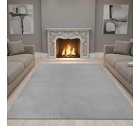 TapisTrend Tapis Design Gris 120x160 cm Moderne à Arches entrelacées et Lignes Courbes en Relief pour Salon Chambre et Salle à Manger