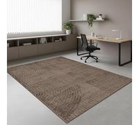TapisTrend Tapis Design Marron 80x150 cm Moderne à Grandes Arches entrelacées et Lignes Graphiques en Relief pour Salon