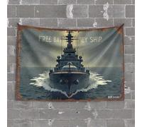 Tapistreys for Room Free Battle : The Mighty Ship Sails on Tapestry Bar for Man Cave Boys Bedroom Accessories (100 x 150 cm)