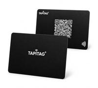TAPiTAG - Tag NFC + QR - Carte de visite numérique sans contact en plastique - Noir