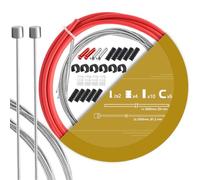 TAPKUA Kit de Câble de Dérailleur de Vélo 2500mm Avec Gaine Extérieure 3m Tuyau Pour VTT, Vélo de Course, BMX, Vélos Pliants, etc