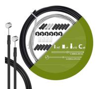 TAPKUA Kit de Câble de Frein de Vélo 2500 mm avec Gaine Extérieure 3 m Tuyau pour VTT, BMX, Vélos Pliants, etc