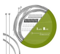 TAPKUA Lot de 10 Câbles de Dérailleur de Vélo 2500mm Câble de Changement de Vitesse pour VTT Vélo de Route, BMX, Vélos Pliants, Vélo de Course, etc