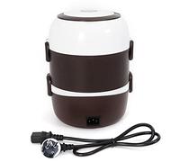 TAPMING Lunch Box Electrique Chauffe-Aliments Chauffage 360° avec Vapeur 3 Couches 2L Porte-Chauffe Alimentaire Boîte Anti-Fuite Inox Pot Intérieur 18,2x18,2x23,5cm