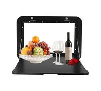 TAPMING RV Table de pique-nique pliable, verrouillable, pour fermeture éclair, table à manger pliable avec clé, capacité de charge 20 kg, pour pontons, camions, camping-cars, remorques de voyage (noir